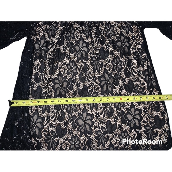 Black Off The Shoulder Lacey Dress - Picture 8 of 9